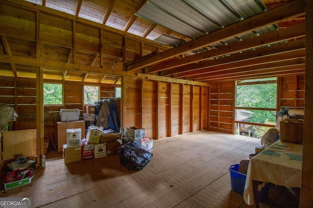 miscellaneous room featuring hardwood / wood-style flooring