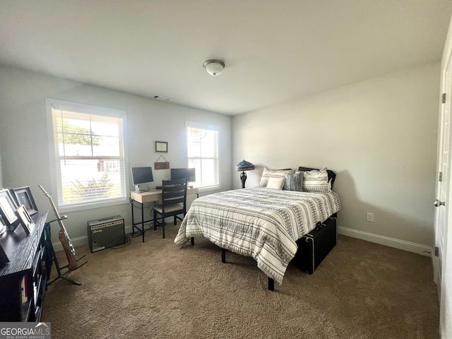 view of carpeted bedroom