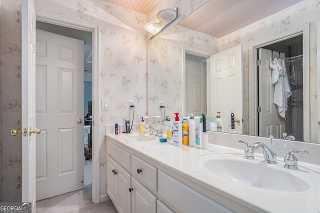 bathroom with vanity