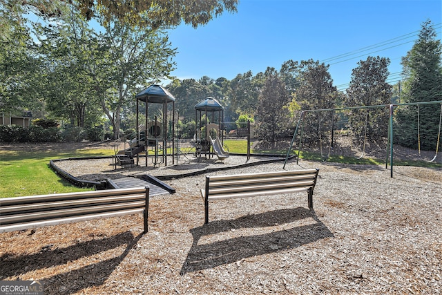 view of home's community with a playground