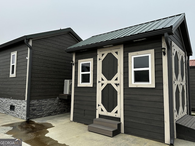 view of shed