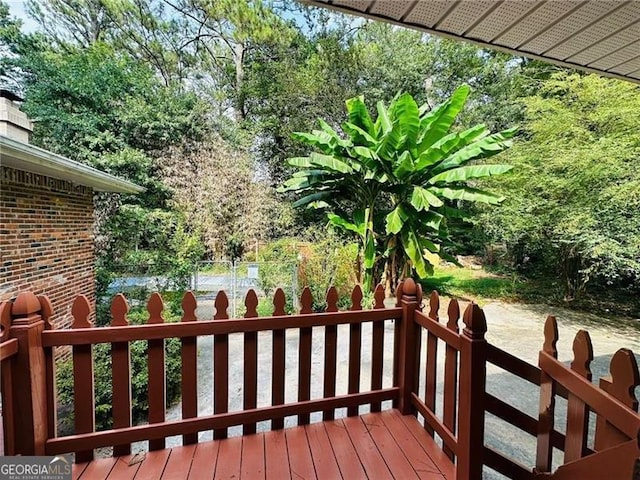 view of wooden deck