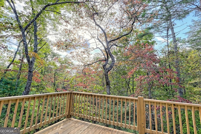 view of wooden deck