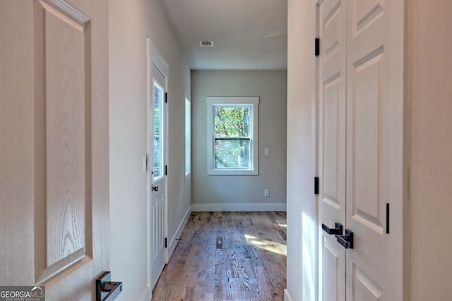 interior space featuring light hardwood / wood-style flooring