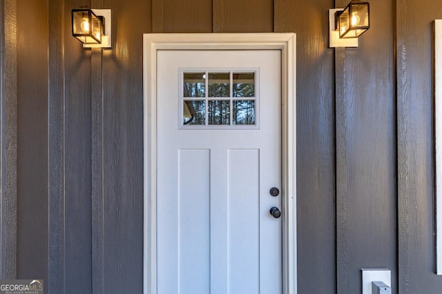 view of doorway to property