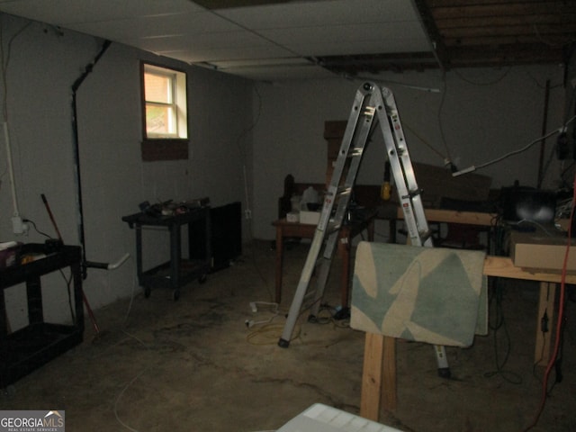 view of basement