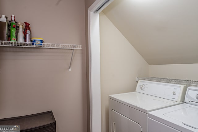 washroom with separate washer and dryer