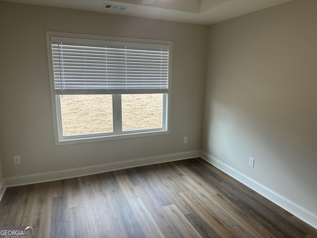 empty room featuring light hardwood / wood-style flooring