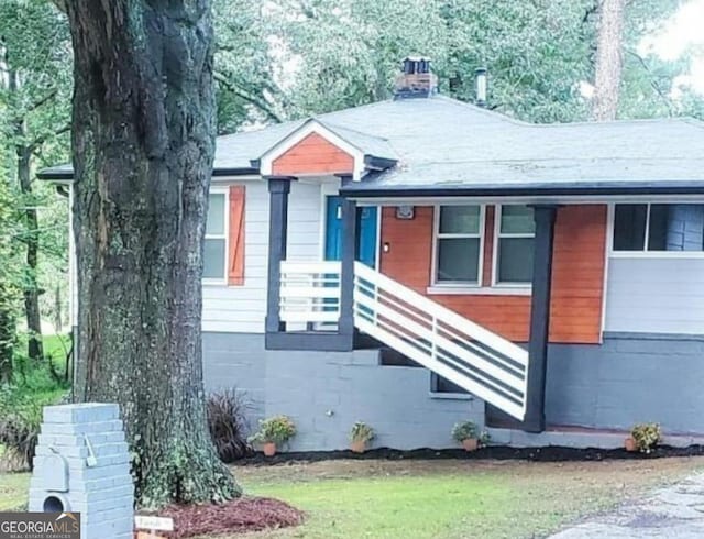 view of bungalow-style home