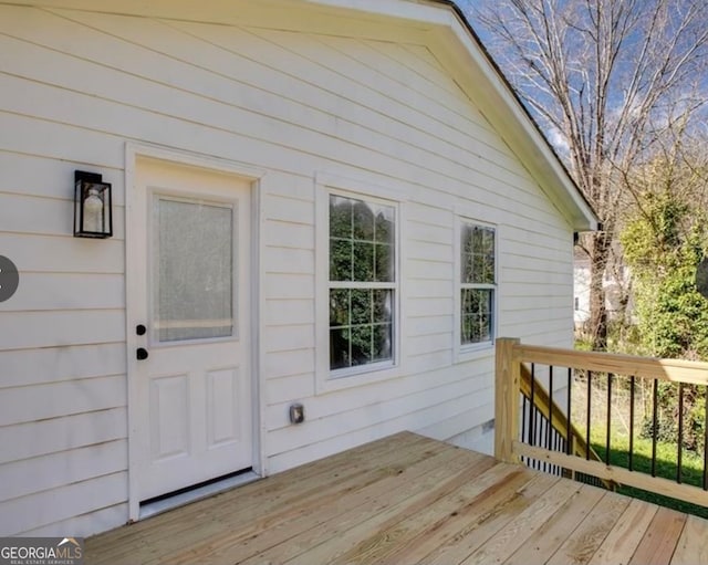 view of wooden deck