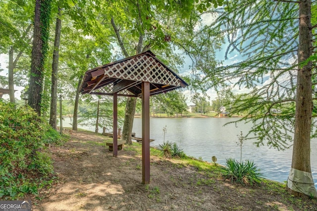 exterior space with a gazebo