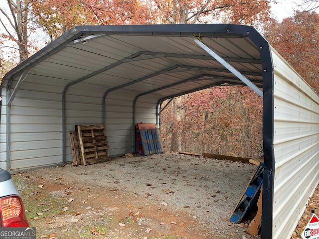 view of parking featuring a carport