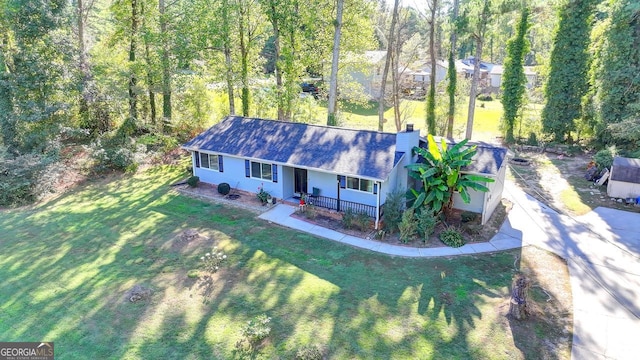 birds eye view of property