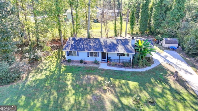 birds eye view of property