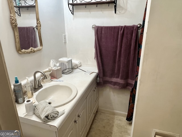 bathroom with vanity