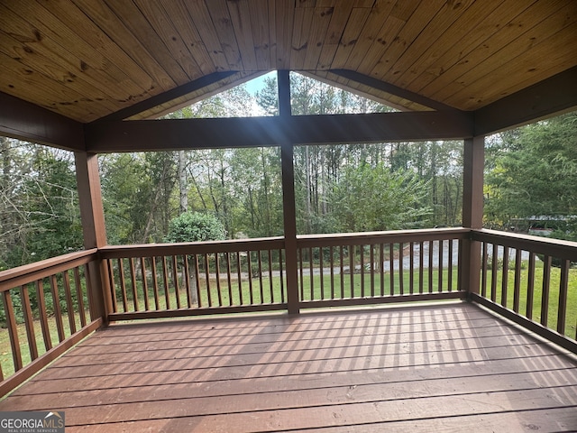 wooden terrace with a gazebo