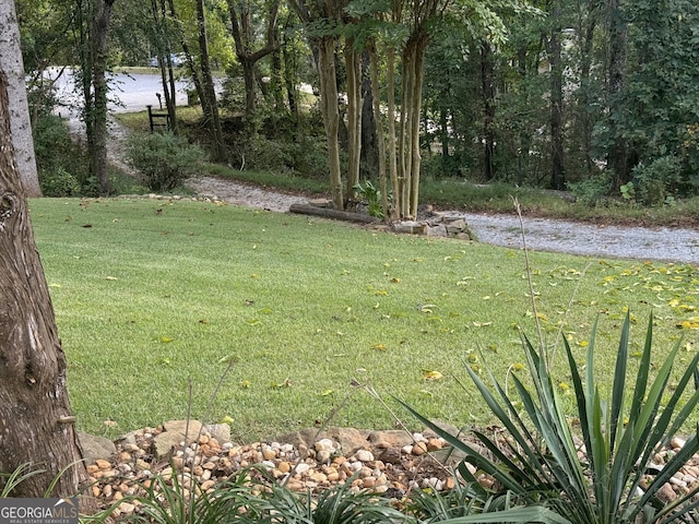 view of yard featuring a water view