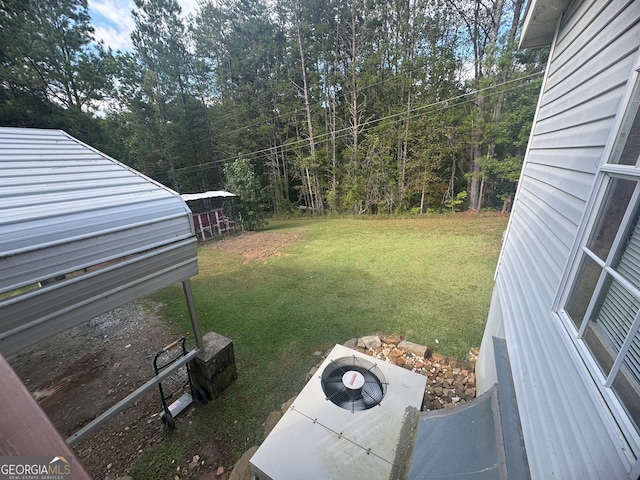 view of yard with a patio area