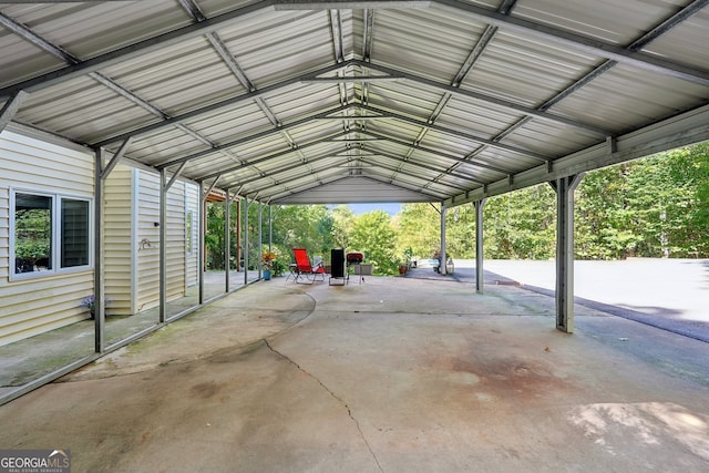 view of parking featuring a carport