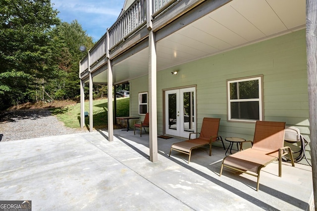 view of patio with french doors