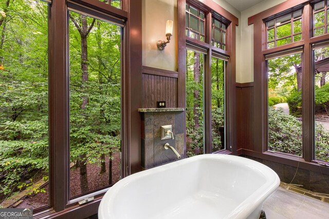 bathroom with a bathing tub