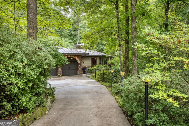 view of front of house featuring a garage