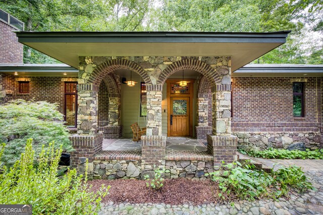 view of doorway to property