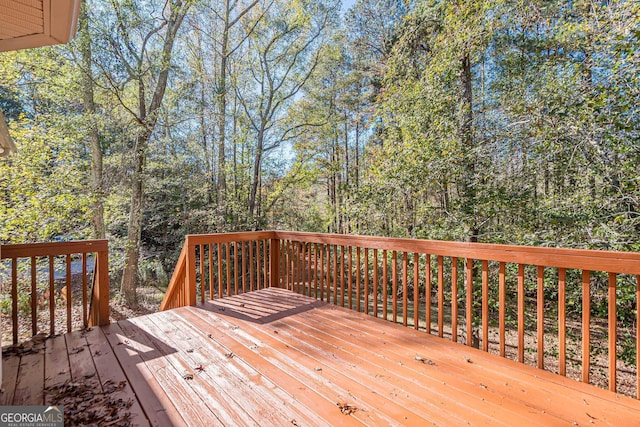 view of wooden deck