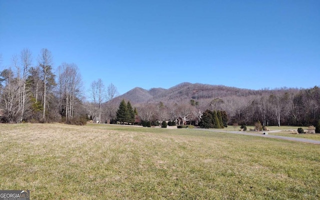 property view of mountains with a rural view