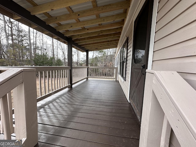 view of wooden terrace