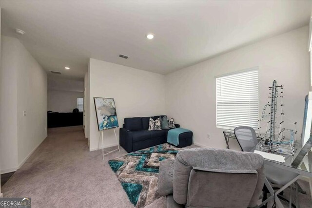 view of carpeted living room