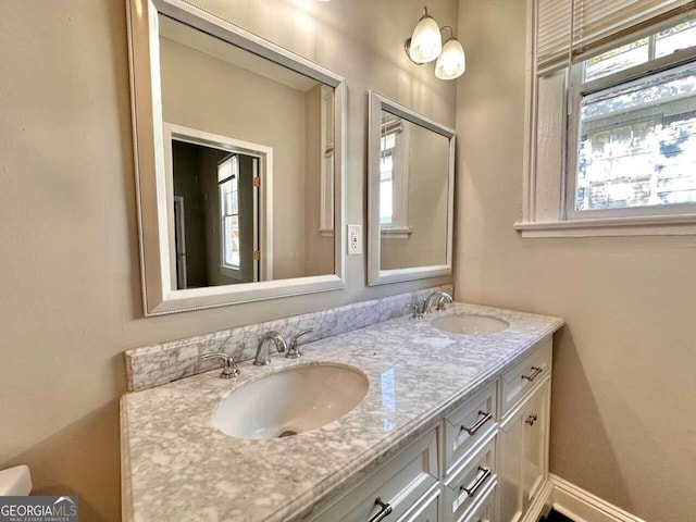 bathroom with vanity