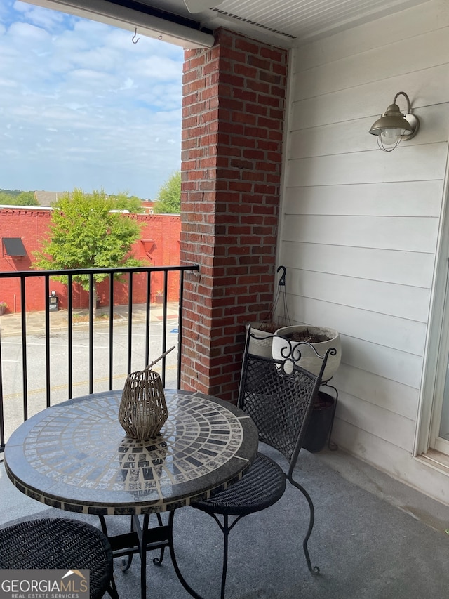 view of balcony