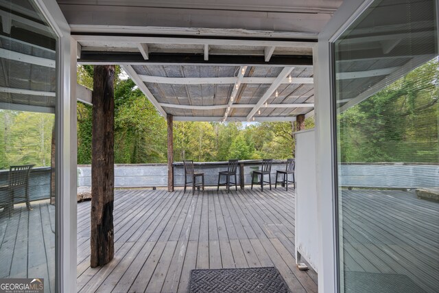 view of wooden terrace