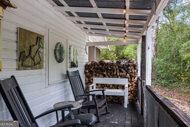 view of patio / terrace featuring covered porch