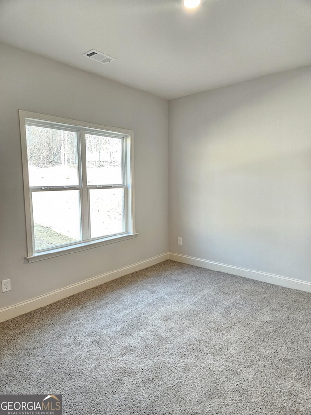 view of carpeted empty room