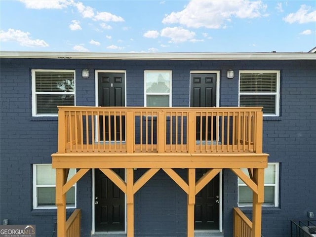 exterior space with a balcony