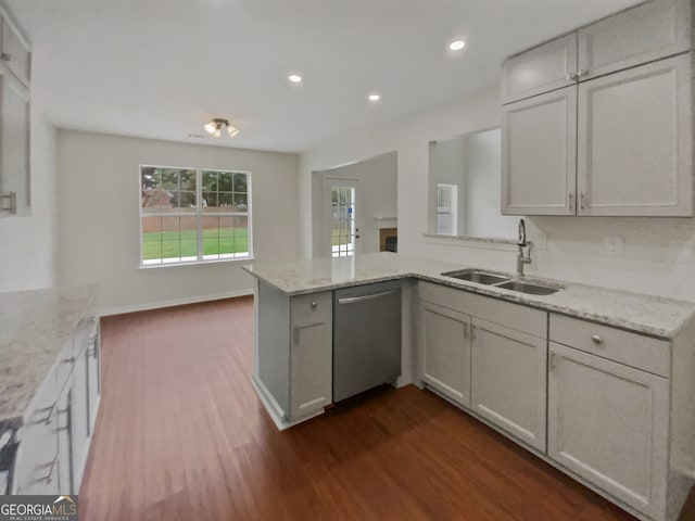 unfurnished living room with ceiling fan, dark wood-type flooring, and high vaulted ceiling