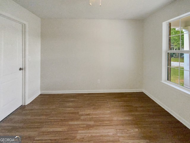 doorway featuring dark wood-type flooring