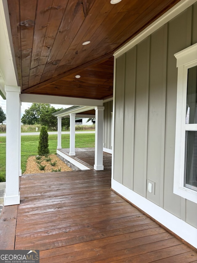 view of wooden terrace