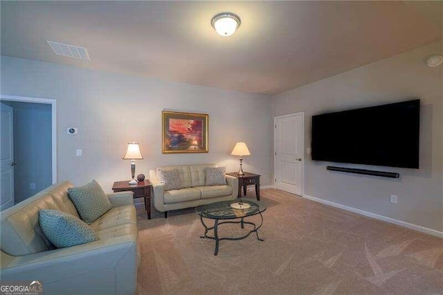 view of carpeted living room