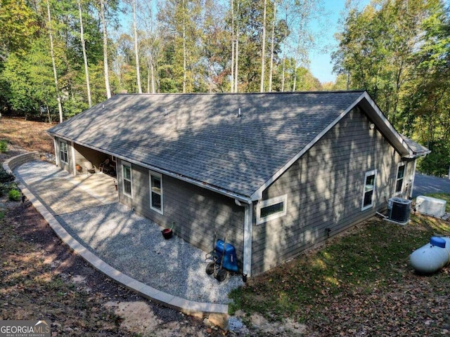 view of property exterior featuring central AC unit