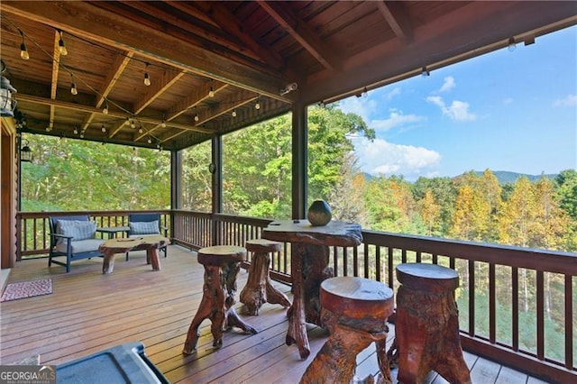 view of wooden terrace