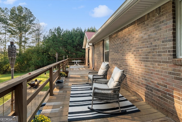 view of wooden deck