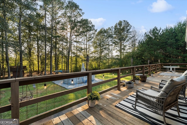 view of wooden terrace