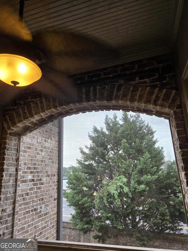 balcony featuring french doors