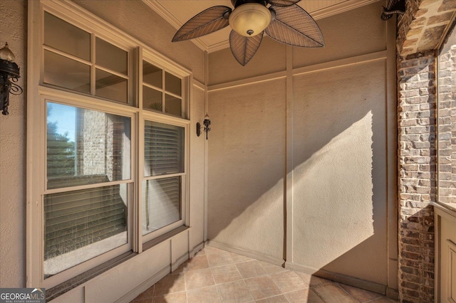 details featuring brick siding