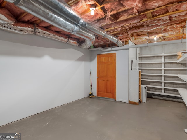 view of basement