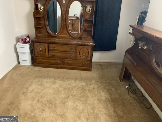 bedroom featuring carpet