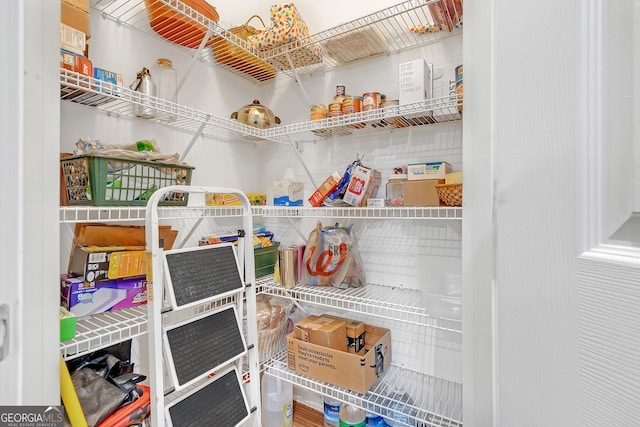 view of pantry